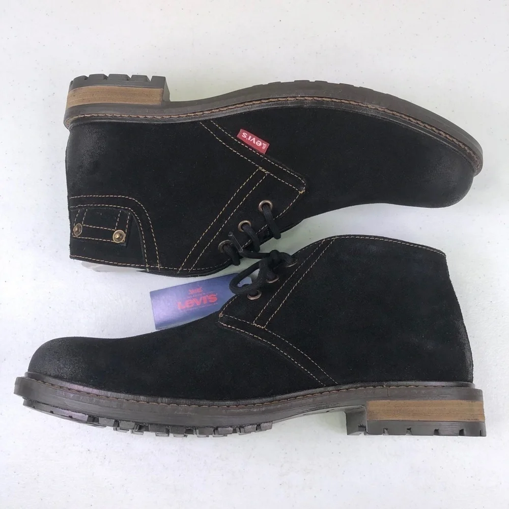 LEVI’S Cambridge Suede Black Lace Up Boots
